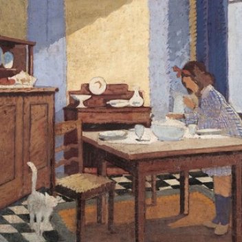 Maurice Barbey,  Le travail féminin, esquisse pour l’école des filles de la rue Küss