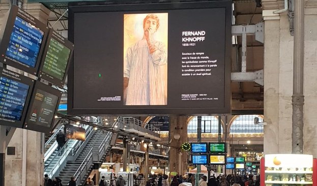 L'exposition Fernand Khnopff préentée à la gare du nord