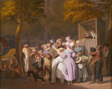 Boilly, Le Spectacle ambulant de Polichinelle