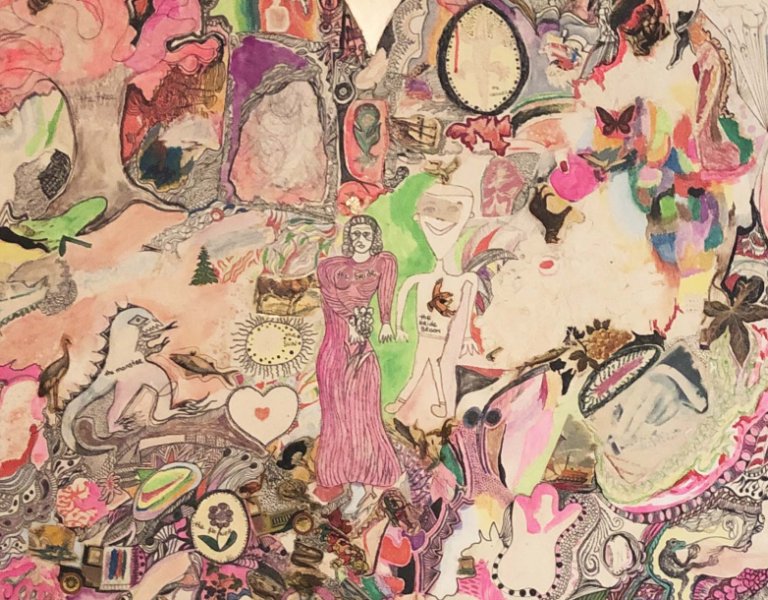 Niki de Saint-Phalle, My heart, 1965, peinture collage sur bois, collection privée, Courtesy Niki Charitable Art Foundation and Galerie GP & N. Vallois, Paris