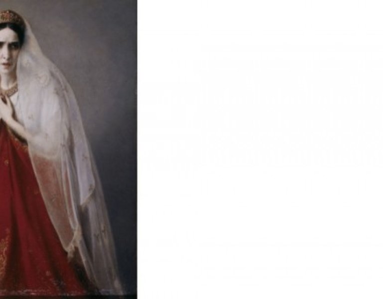 portrait de la tragédienne française Elisabeth Rachel par le peintre allemand Frédérique O'Connell née Miethe